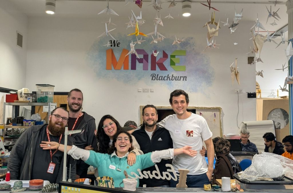 Grupo en The Making Rooms (We MAKE Blackburn), hub creativo de la red ECHN